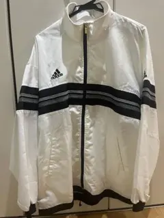 adidas ナイロンジャケット ホワイト ブラック
