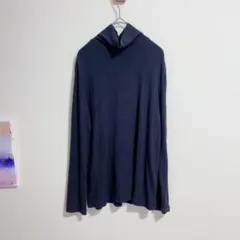 紺　タートルネック　インナー　ジョルジュレッシュ