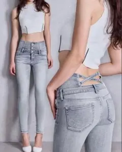 gyda バッククロス デニム スキニー S