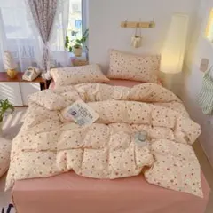 セミダブルカバーセット クリーム小花柄・グレーバラ柄