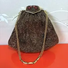 ビーズ装飾 クラッチバッグ パーティバッグ