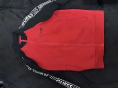 GUESS ジップアップジャケット XS レッド/ブラック