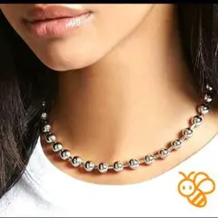 ネックレス 　レディース　シルバー　アメカジ　ストリート　ボールチェーン55㎝