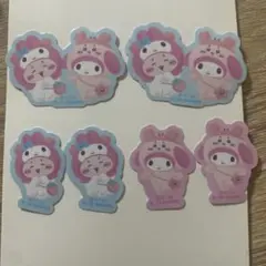 サンリオ✖️ちいかわ　ステッカーセット　カニちゃん✖️マイメロ　古本屋　マイメロディ