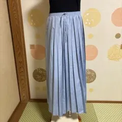 ダンスキン ライトブルー プリーツスカート 総ゴム・紐付きのサムネイル