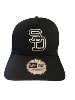 New Era Padres SDロゴ ブラックキャップ