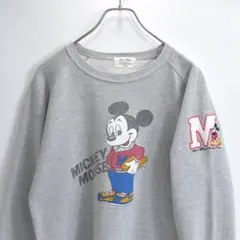 Disney ミッキー ゆるダボ スウェット オーバーサイズ ストライプ 長袖 