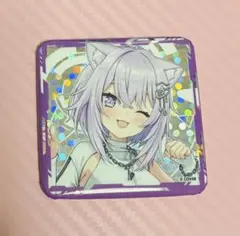 ホロライブ　猫又おかゆ　EXPO ホログラムスクエア缶バッジ