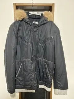 【y2k お兄系 光沢 平成 archive】PPFMファーダウンジャケット