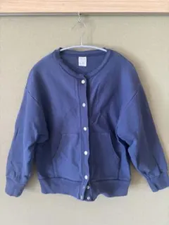 coenネイビー コットン カーディガン ボタン付き