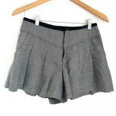 【JILL STUART】ジルスチュアート☆チェック柄フレアショートパンツ　M