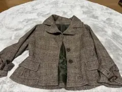 【希少/日本製】RED RUBBER BALL ウールチェックショートコート F