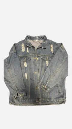 デニムジャケット ダメージ加工 カジュアル