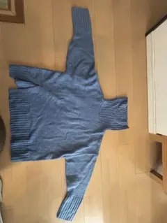 タートルネックセーター ブルー 青 ニット セーター 冬服 トッブス