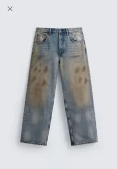 ZARA ビンテージウォッシュ　バギーフィットジーンズ　サイズ38 アクネ 完売】zara アクネ ヴィンテージウォッシュ バギーフィットジーンズ 38