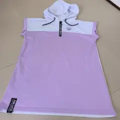 キッズ メッシュフードパーカー ラベンダー