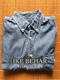 IKE BEHAR プルオーバー デニムシャツ 半袖 USA製　Mサイズのサムネイル