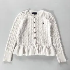 Ralph Lauren ホワイト カーディガン　120