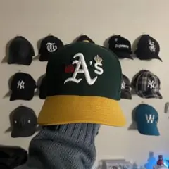 A21 NEW ERA アスレチックス 7 1/2 MLB usa製ヴィンテージ - メルカリ