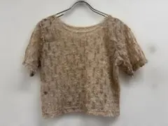 カスタネkastaneフェザーチュールTeeベージュTシャツA26225Bのサムネイル