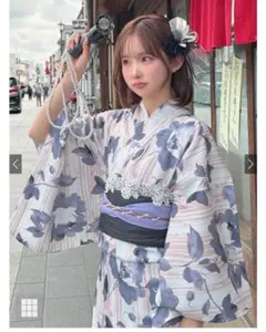 浴衣 帯セット 花柄 グレイル新品GRL未開封花火