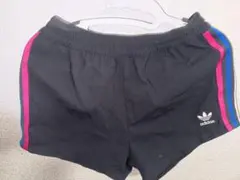 adidas 短パン ピンク ブルー ホワイトライン　y2kジャージ　ズボン