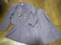 レトロ　昭和レトロ　バブル　レディース　セット　ジャケット　スカート　紫色　古着