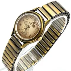 レア SEIKO LORUS ミッキー 腕時計 新品電池交換済 ゴールド 蛇腹