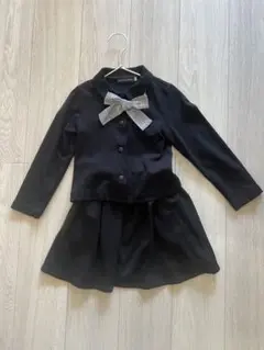 【美品】BeBe120フォーマルセットアップ黒　卒入園式冠婚葬祭
