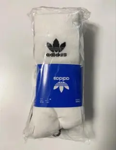 adidas ソックスセット ホワイト6足セット ブラックMサイズ25-27
