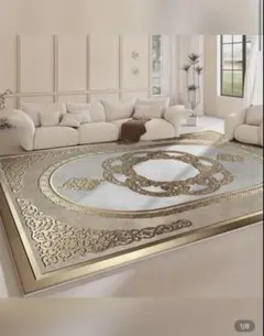 エレガントなベージュゴールドラグ 完売品