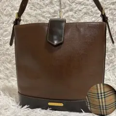 ✨美品✨バーバリー ワンショルダーバッグ ノバチェック シャドーホース ブラウン