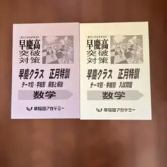 早慶高突破対策 数学 問題集 早稲田アカデミー