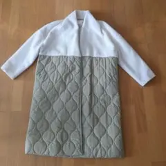 キルティングロングコート