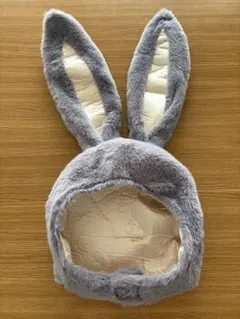 ウサギ耳付きフリース帽子
