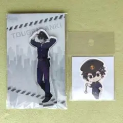 桃源暗鬼 淀川真澄 〜police〜 アクリルスタンド ステッカー +缶バッジ