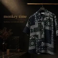 monkey time バンダナ パッチワーク 半袖シャツのサムネイル