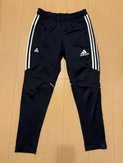 adidas ネイビー ストライプ フィットパンツ