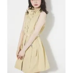 【美品】rienda ワンピース ブルゾンディティールミニワンピース レディース