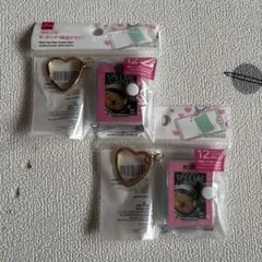 2点セット　ダイソー アルバムキーホルダー　韓流デザイン　ミニシール帳