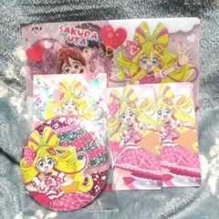 プリキュアキュアアイドル缶バッジ、トレカセット