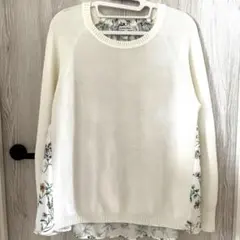 グローバルワーク 異素材ドッキングニット 長袖 Lサイズ