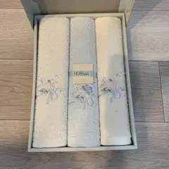 Hotman フェイスタオル 3枚セット 花柄刺繍 綿100%のサムネイル