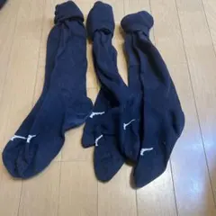ネイビー ロングソックス 3足セット　24〜27センチ