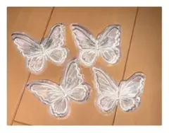 蝶レースヘアクリップ4個セット