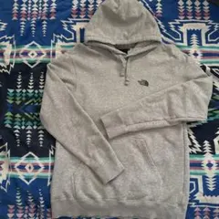 THE NORTH FACE スクエアロゴ バックプリント パーカー グレー