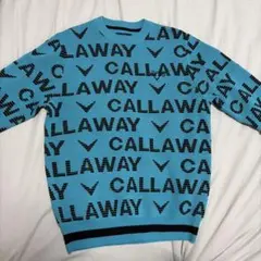 CALLAWAY ロゴプリント セーターライトブルー