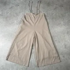 【美品】FLEPSIM フレプシム ワイドパンツ サロペット ベージュ F