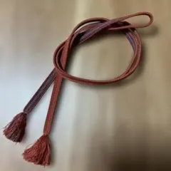 帯締め 煉瓦色 平組