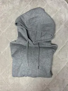 GUグレー フード付きパーカー